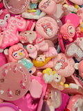 Pink Mix Charms flat back