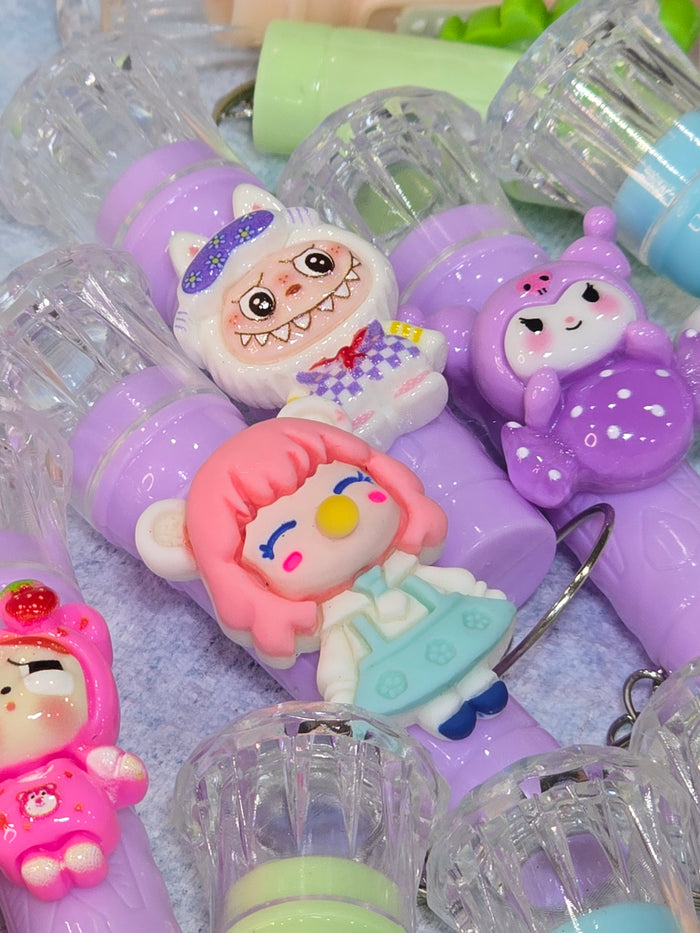 Popmart and Sansan set of 3 mini flashlight