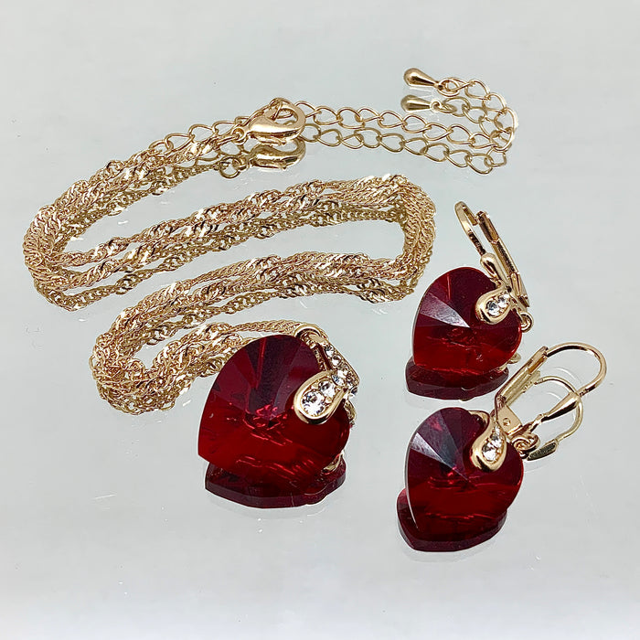 Premium Crystal Heart Set