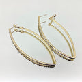 Premium Crystal Large V Shape Earrings