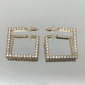 Premium Crystal Square Earrings