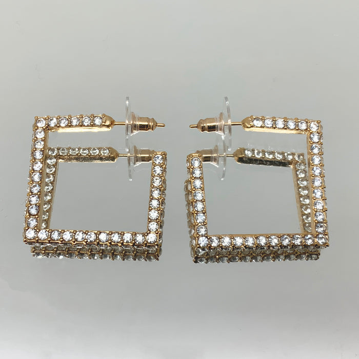 Premium Crystal Square Earrings