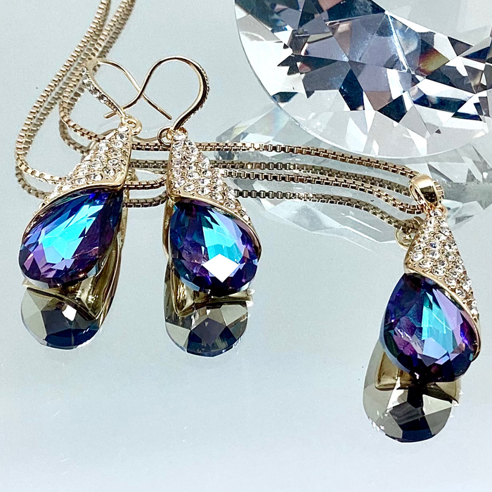 Premium Crystal Teardrop Set