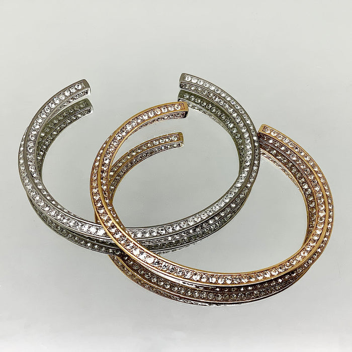 Premium Crystal Twist Bangle