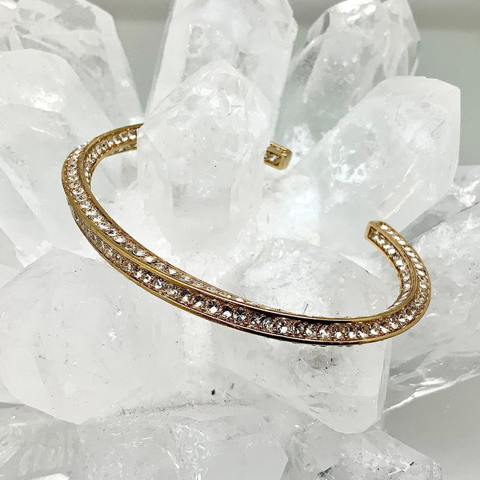 Premium Crystal Twist Bangle