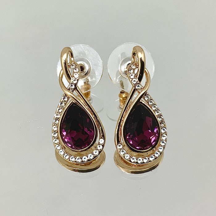 Premium Crystal Twisted Tear Set
