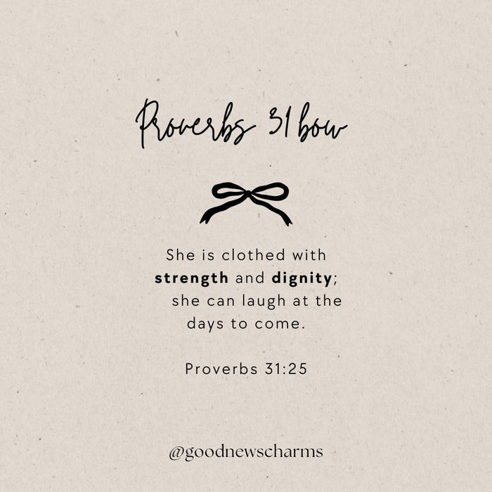 Proverbs 31 Bow Keychain