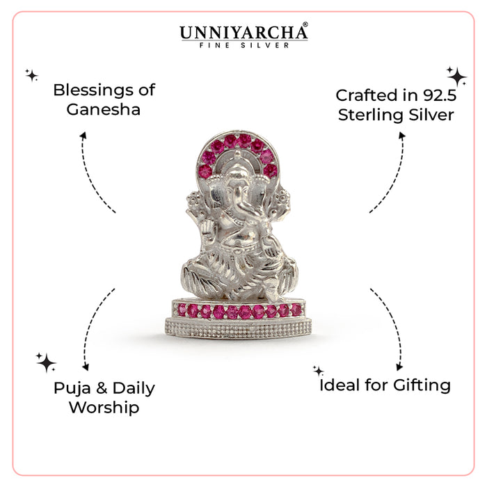 Pure 92.5 Silver Ganesha Idol