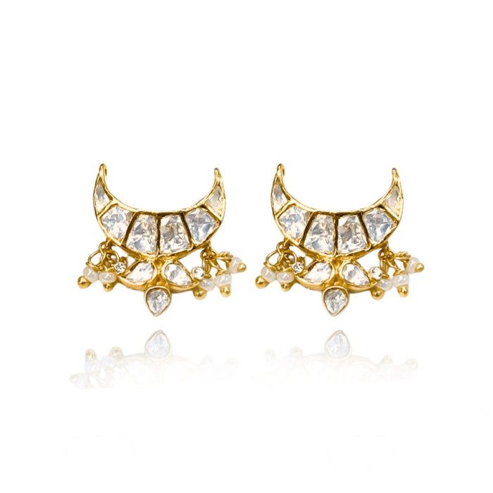 Pure Silver Chand Stud Earrings