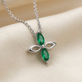 Pure Silver Green Axis Pendant