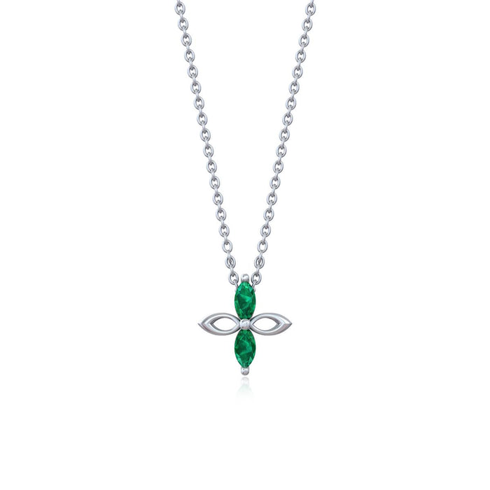 Pure Silver Green Axis Pendant