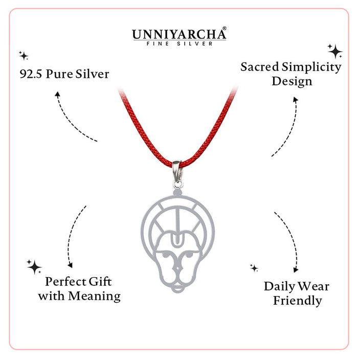 Pure Silver Hanuman Necklace