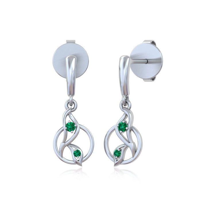 Pure Silver Swirl Drop Earrings
