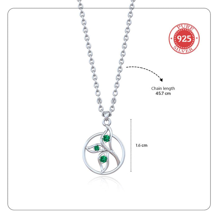 Pure Silver Swirl Pendant