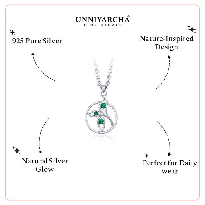 Pure Silver Swirl Pendant