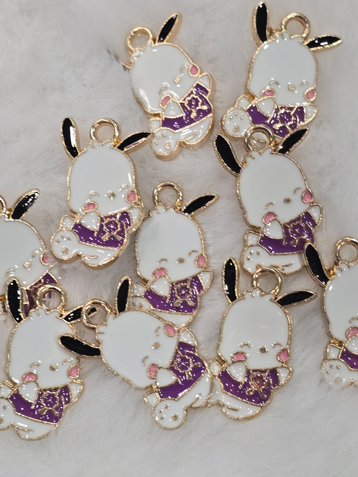Purple Pochacco- Metal pendant charms
