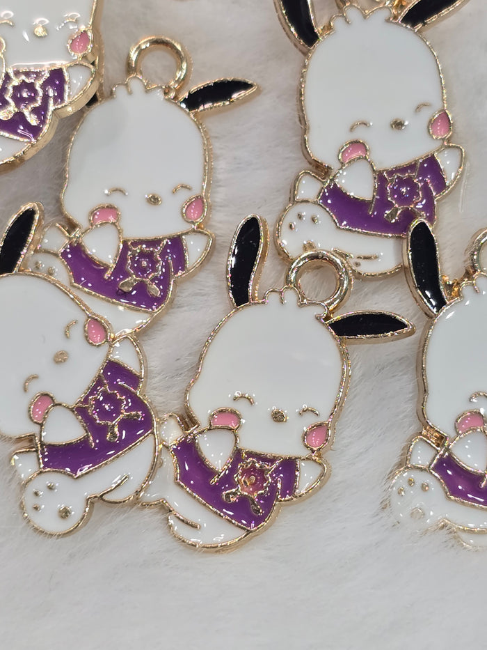 Purple Pochacco- Metal pendant charms