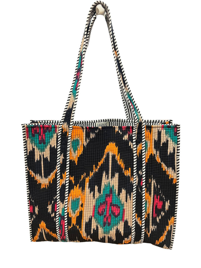 Quilted Cotton Bag - Abstract Multi