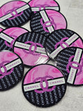Round CC pinka and black disc