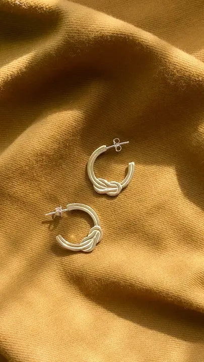sailor knot hoop earrings
