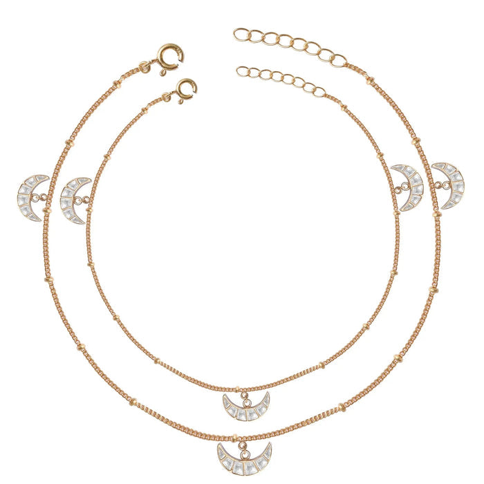 Silver 92.5 Chand Motif Anklets