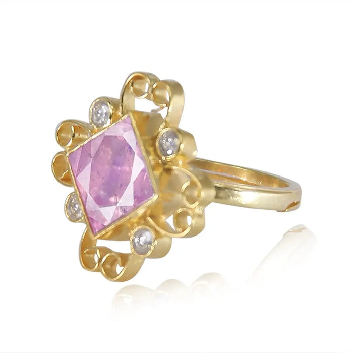 Silver 92.5 Gulabo square Ring