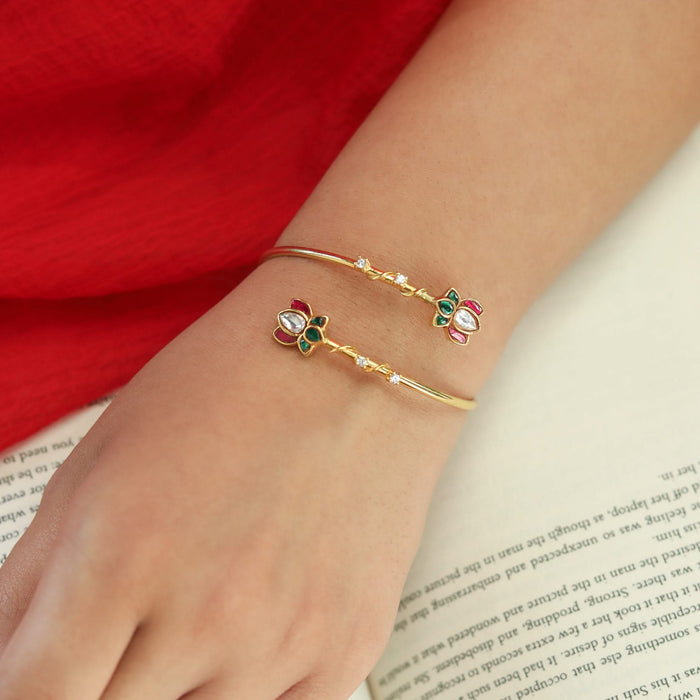 Silver 925 Lotus Bloom Cuff
