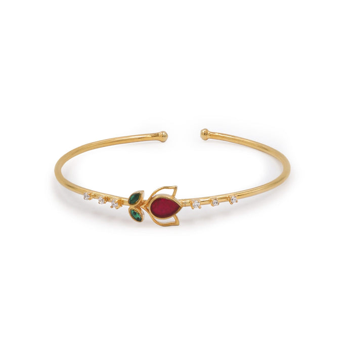 Silver 925 Lotus Cuff Bracelet