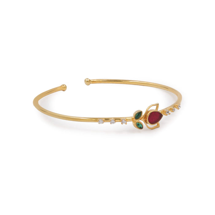 Silver 925 Lotus Cuff Bracelet