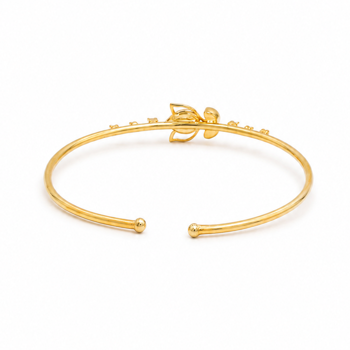 Silver 925 Lotus Cuff Bracelet