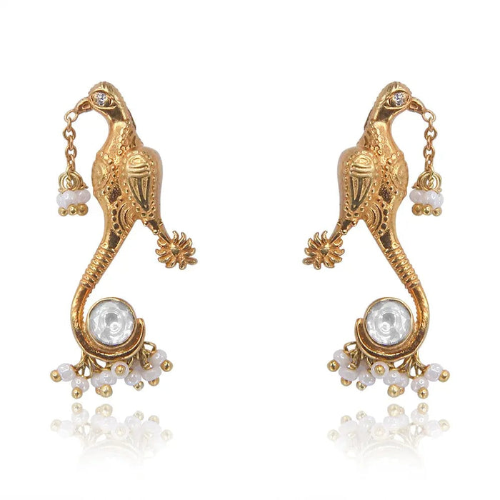 SILVER 92.5 PARROT BIRD EARRING