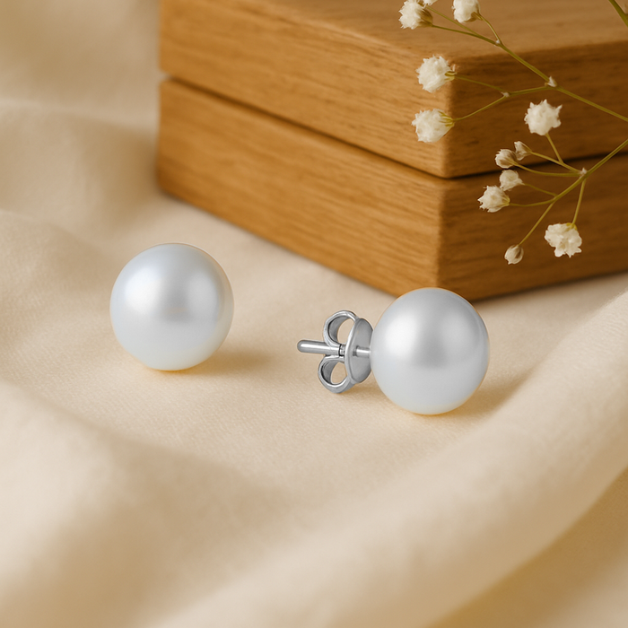 Silver 925 Pearl Stud Earring