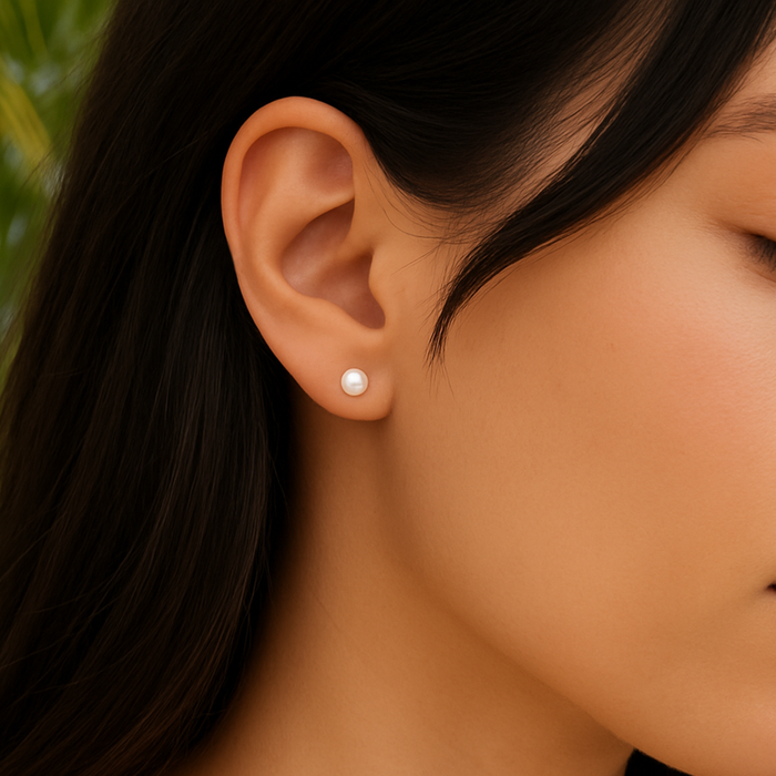Silver 925 Pearl Stud Earring