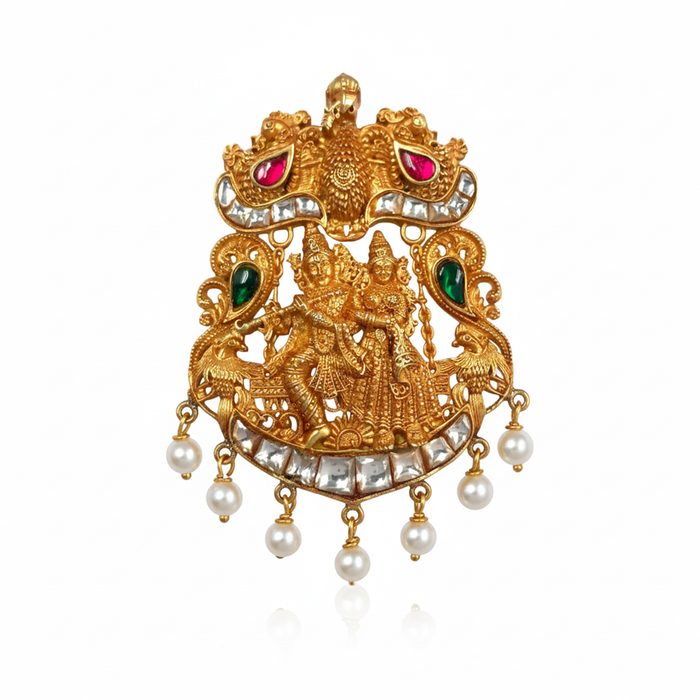 Silver 92.5 Shree Radha Krishna Pendant