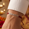 Silver 925 Silver Rakshak Bracelet with Chandan Tilak set