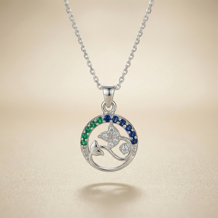 Silver Blue Necklace