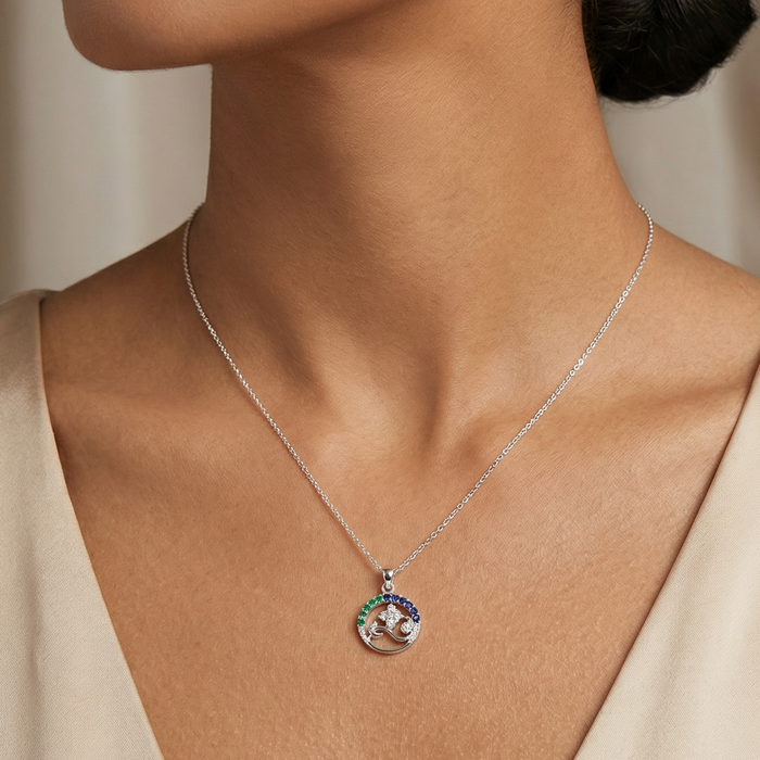 Silver Blue Necklace