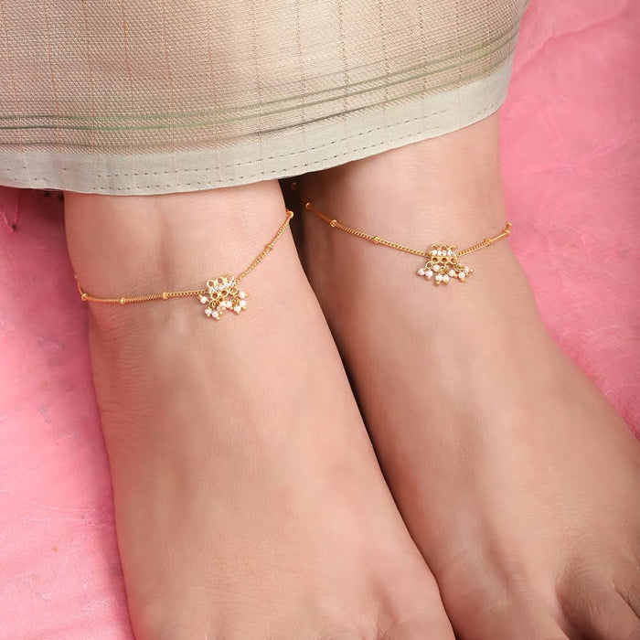 Silver chunky anklet