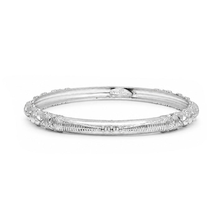Silver Classic Gold Plated Bangle(Single)