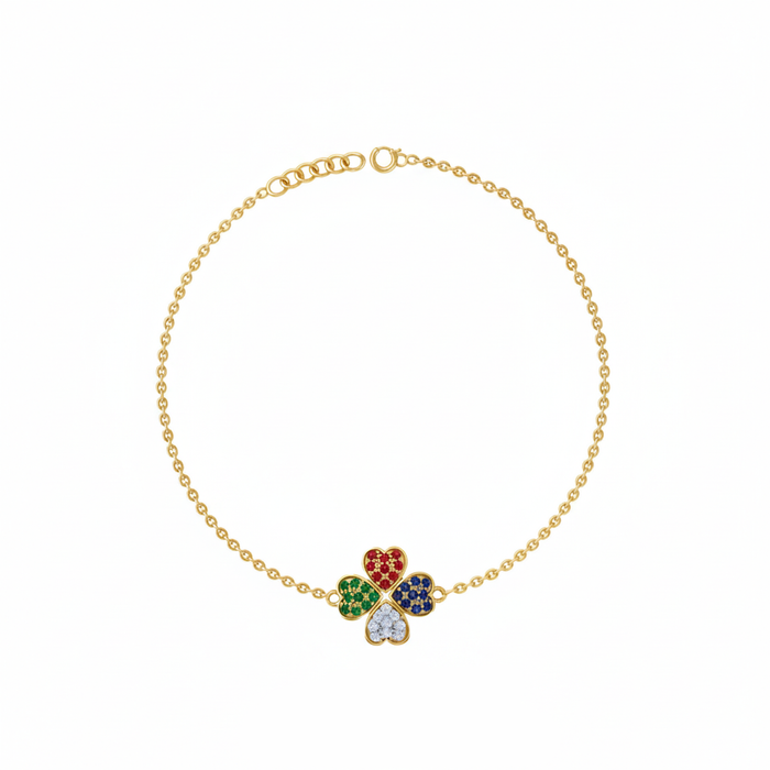 Silver Clover Crush Bracelet