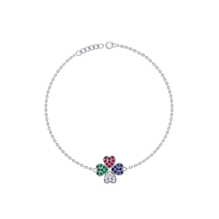 Silver Clover Crush Bracelet