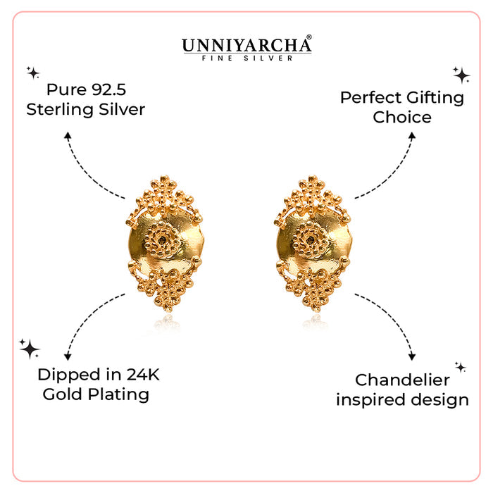 Silver Devi Kalasam Stud Earrings