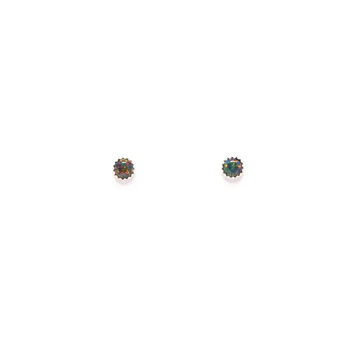 silver gemstone stud earrings