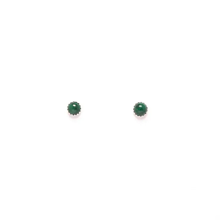 silver gemstone stud earrings