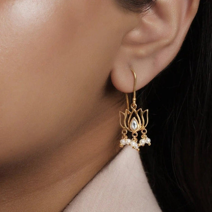 Silver Gold Plated Lotus Set