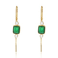 Silver Green Sui Dhaga Earring