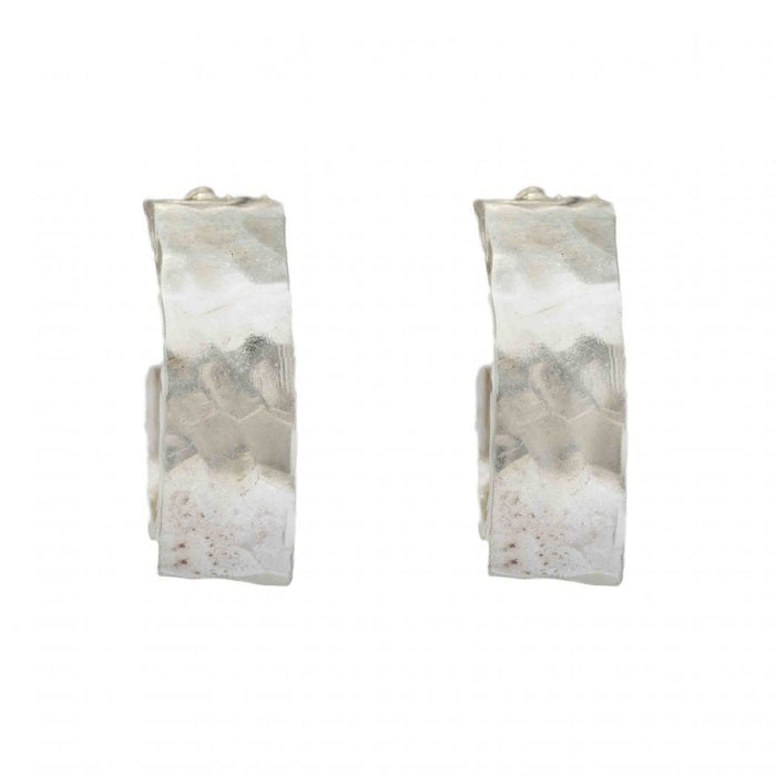 Silver Hammered Hoops - By Unniyarcha - Original Manufacturers of Silver Jewelry, Gold Plated Jewellery, Fashion Jewellery and Personalized Soul Bands and Personalized Jewelry