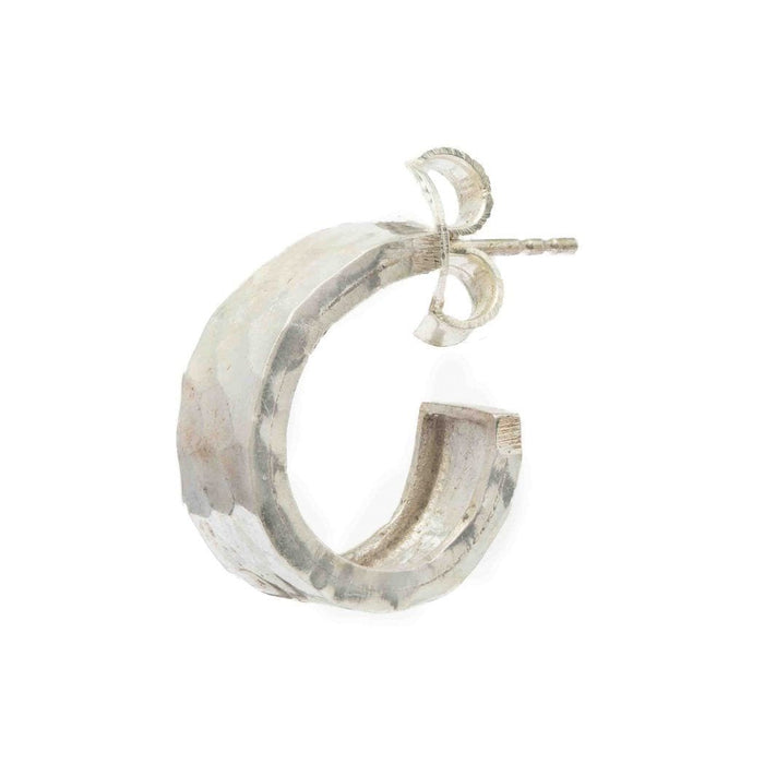 Silver Hammered Hoops - By Unniyarcha - Original Manufacturers of Silver Jewelry, Gold Plated Jewellery, Fashion Jewellery and Personalized Soul Bands and Personalized Jewelry