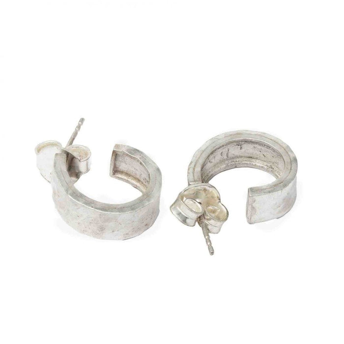Silver Hammered Hoops - By Unniyarcha - Original Manufacturers of Silver Jewelry, Gold Plated Jewellery, Fashion Jewellery and Personalized Soul Bands and Personalized Jewelry