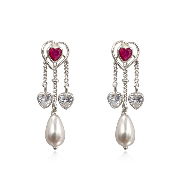 Silver Heart Earrings